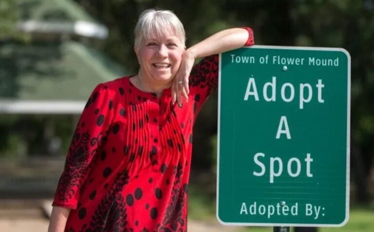 Keep Flower Mound Beautiful’s Marilyn Lawson is Locking Horns with Litter