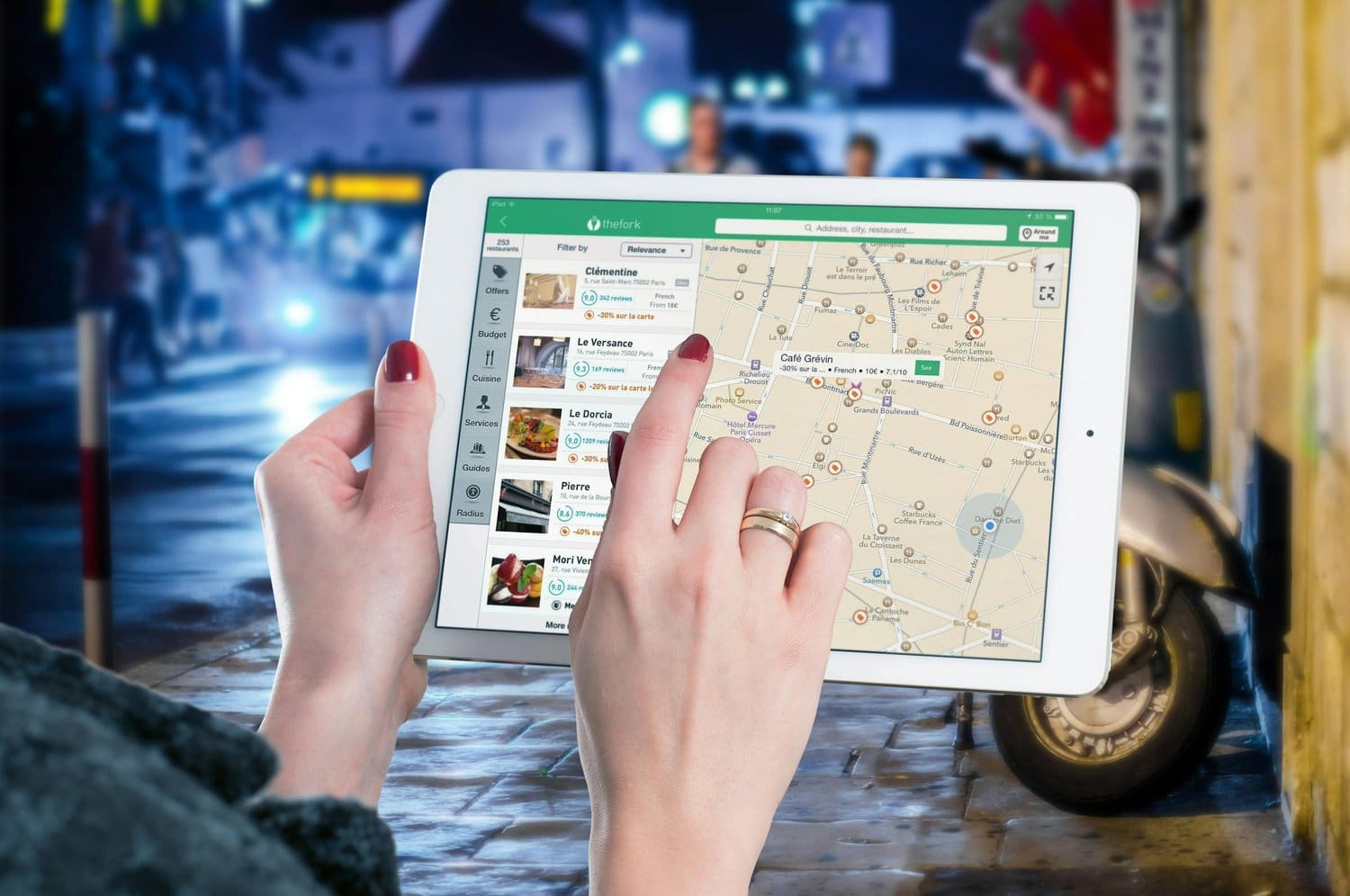 White Ipad with Google my business for local SEO